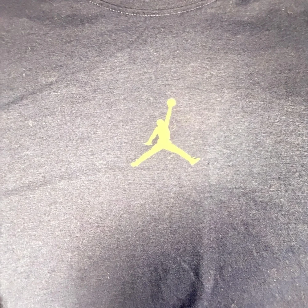 Jordan Dri-FIT T-Shirt Mens XL Navy Blue Good Mesh Back 889713-419 Jumpman Logo